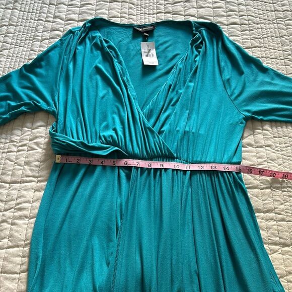 LANE BRYANT NWT Teal Draped Front Knit Maxi Dress Womens Plus 14/16 - Picture 8 of 11